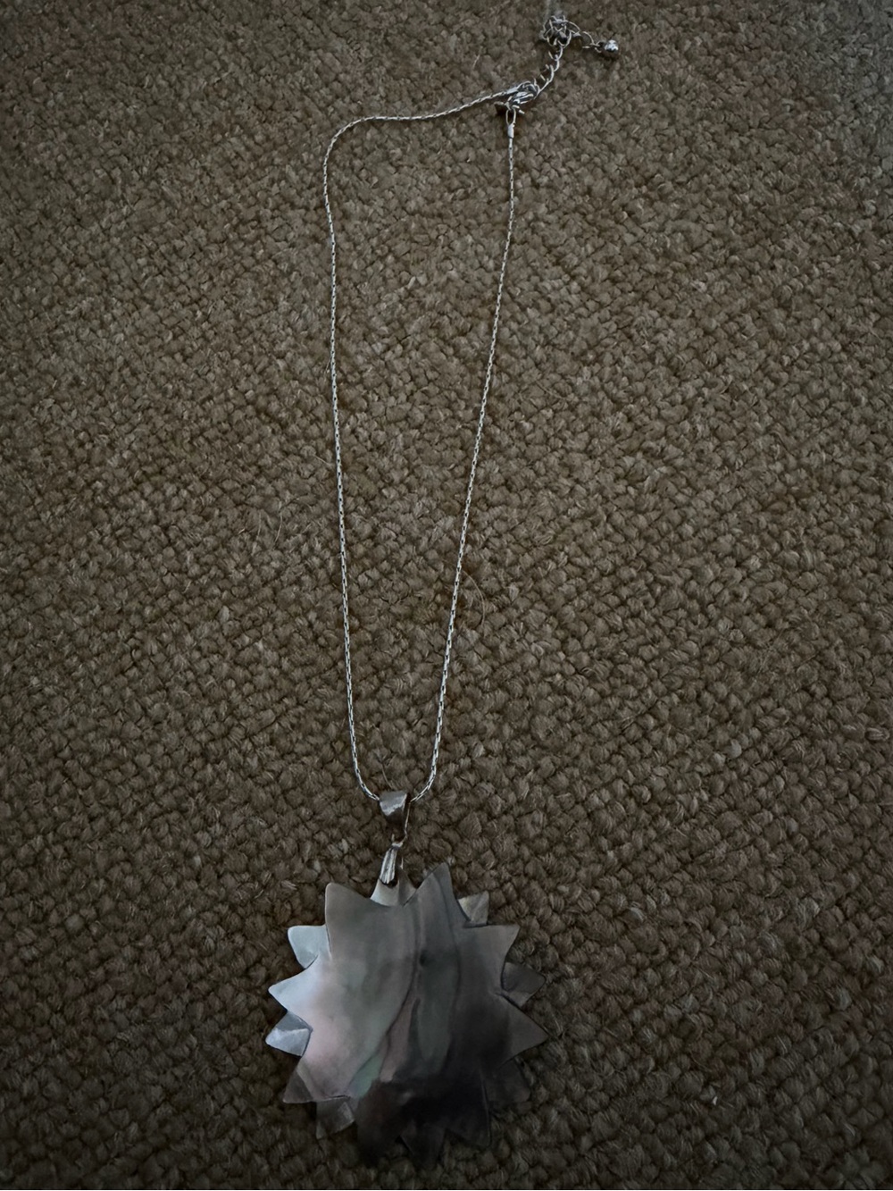 Silver Starburst Pendant Necklace - Women Jewelry